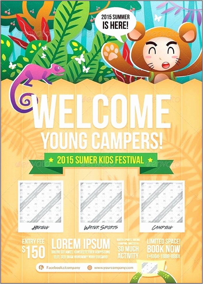 Youth Summer Camp Flyer Template