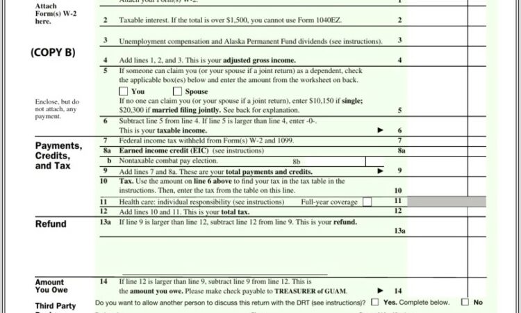 1040ez Exemptions Worksheet 2013