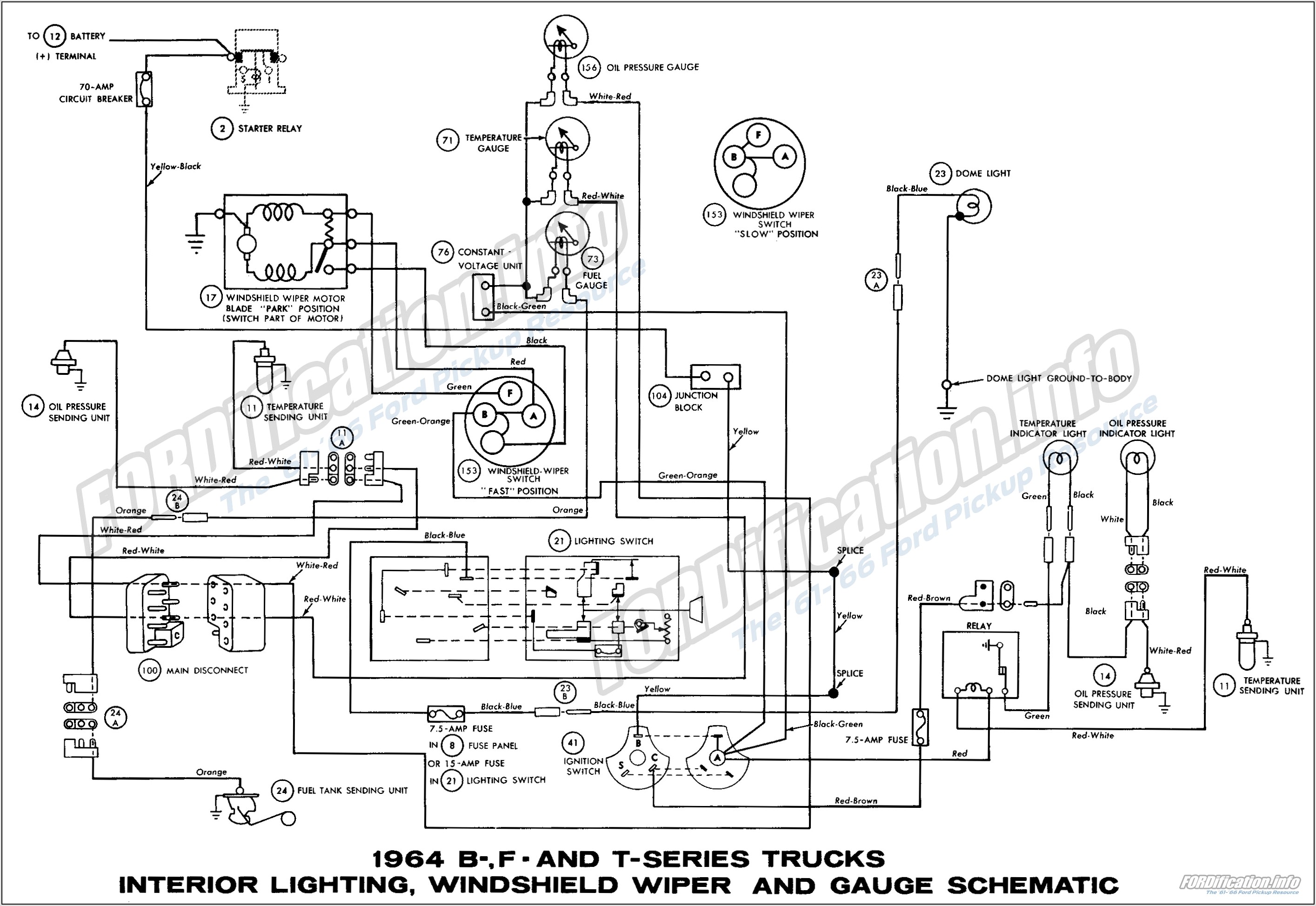 1964 Ford F100 Wiring Diagram