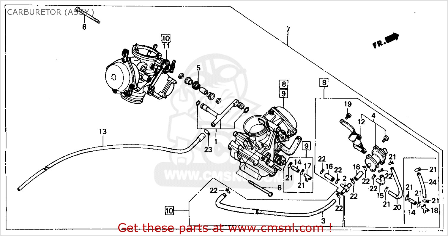 1984 Honda Shadow 700 Carburetor Diagram