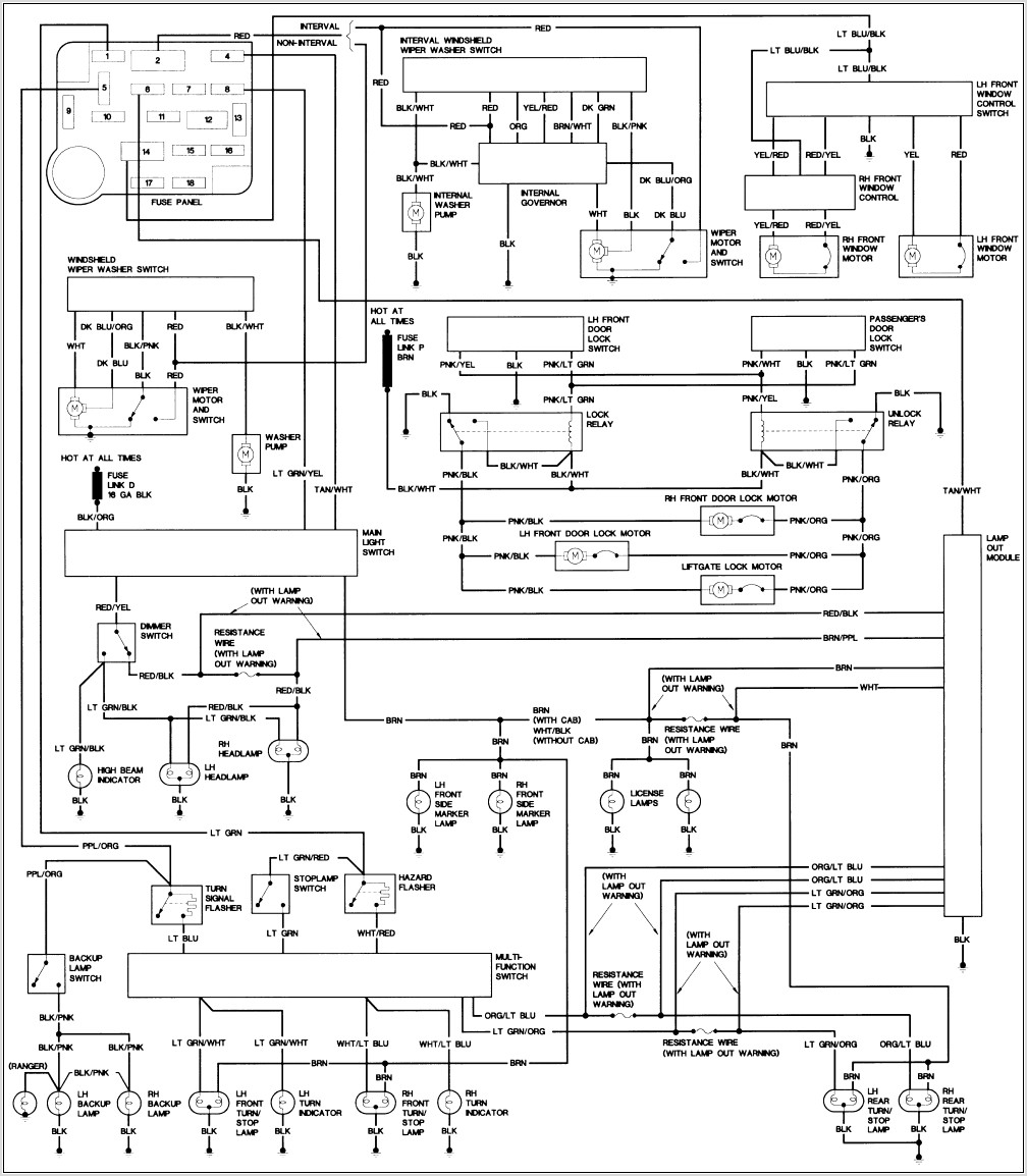 1988 Ford F150 Steering Column Diagram