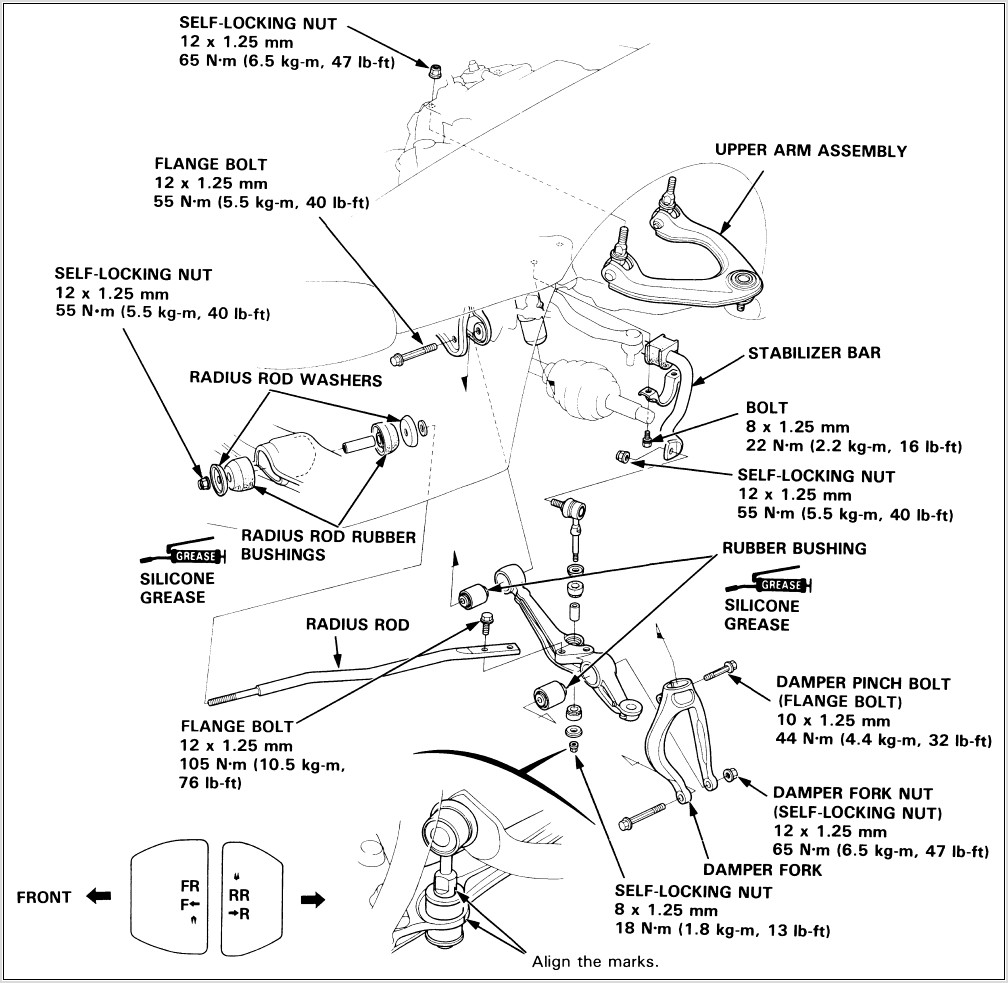 1997 Honda Civic Rear Suspension Diagram
