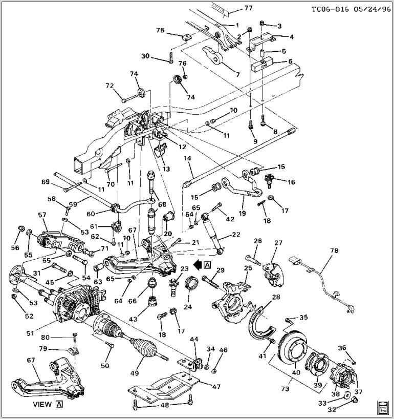 1999 Chevy Blazer Front Suspension Diagram