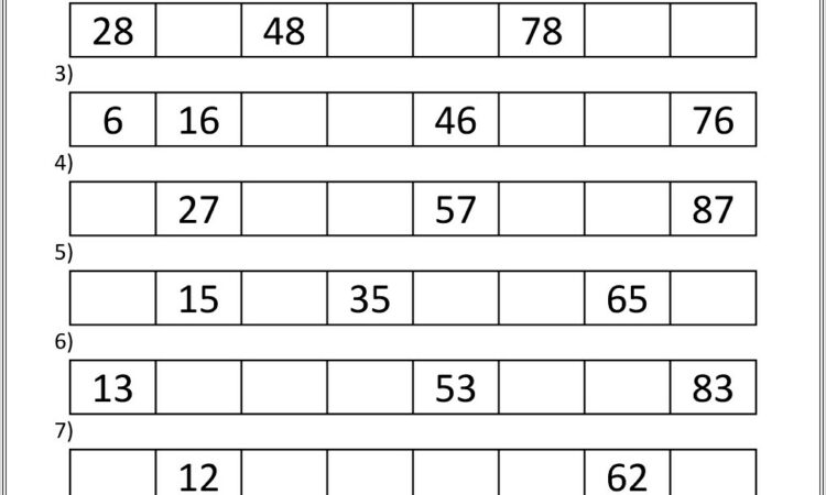 1st Grade Math Worksheets Number Order