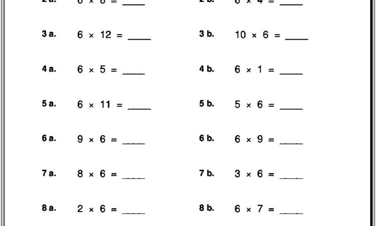 2 Times Table Challenge Worksheet