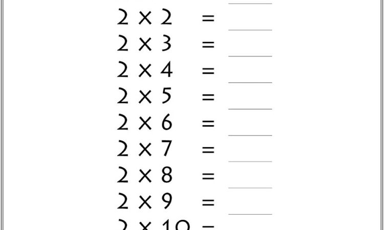 2 Times Table Worksheet Games