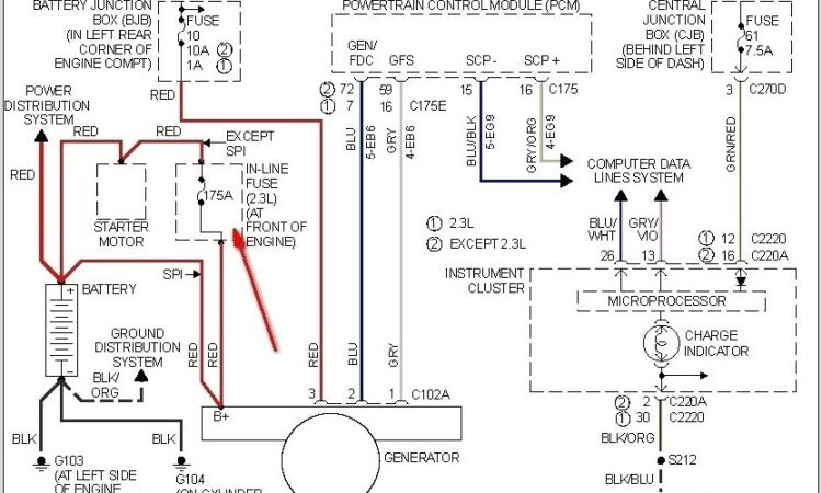 2002 Ford Escape Alternator Wiring Diagram