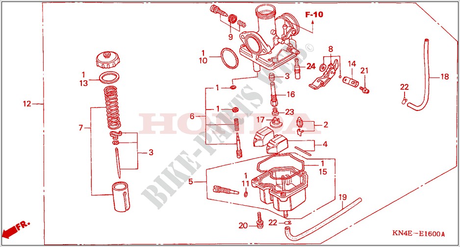 2002 Honda Xr100 Carburetor Diagram