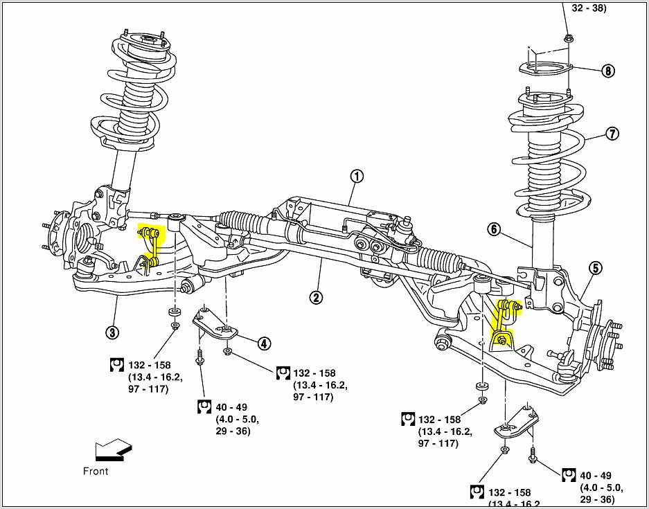 2004 Nissan Maxima Suspension Diagram