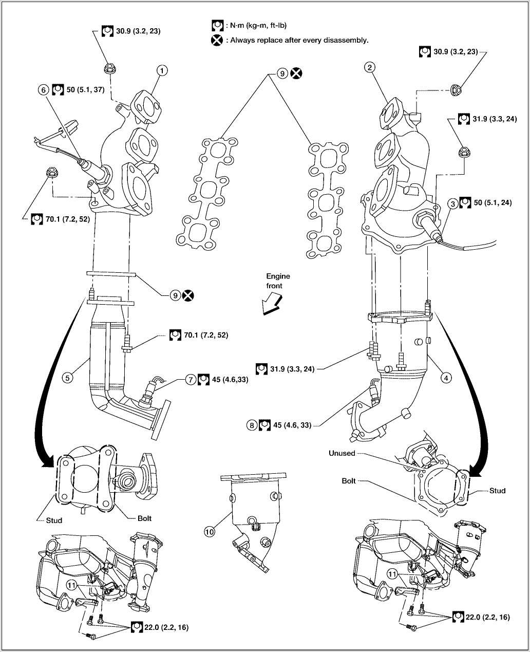 2004 Nissan Xterra Catalytic Converter Diagram