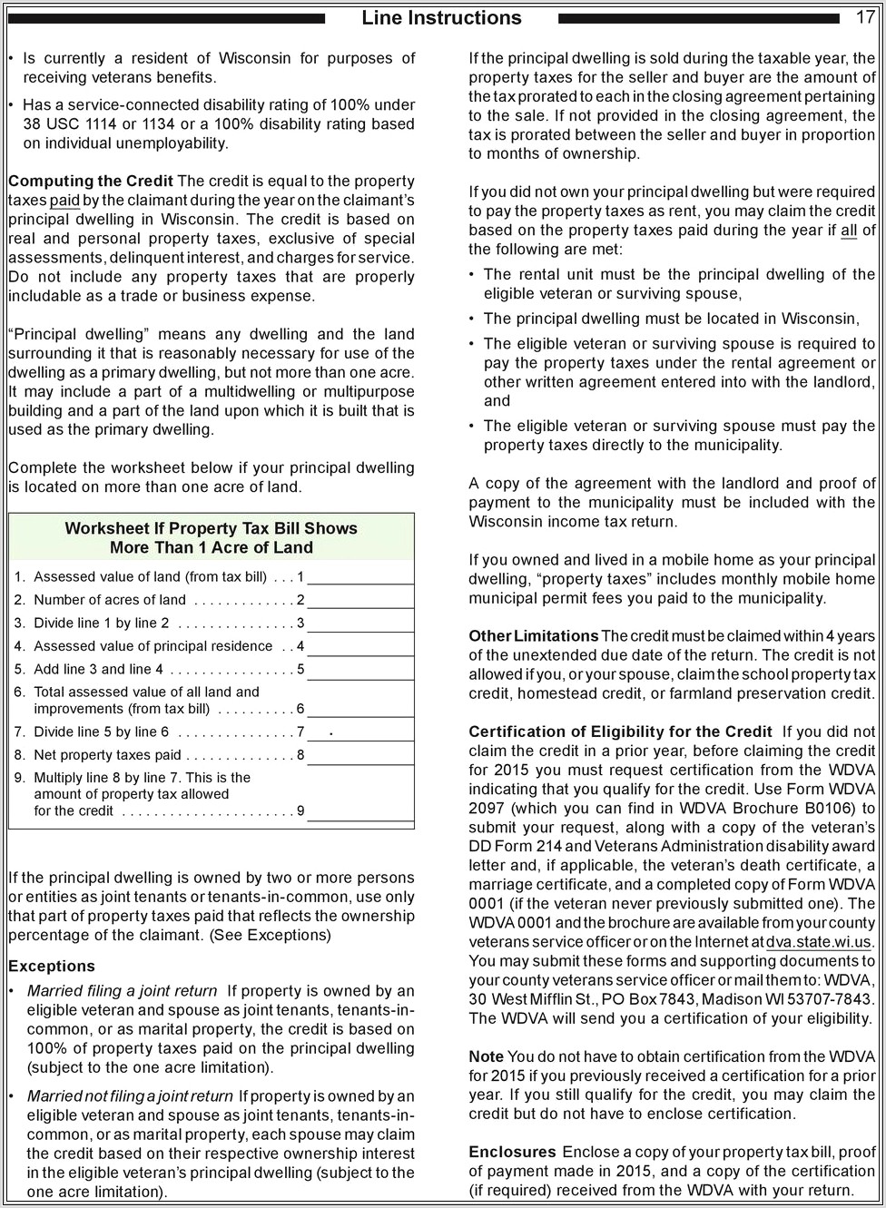 2015 Estimated Income Tax Worksheet Wisconsin