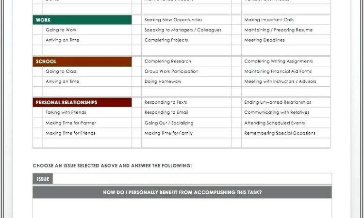 24 Hour Time Management Worksheet