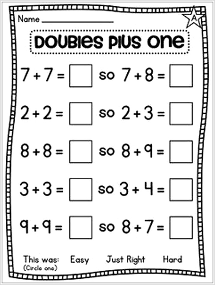 2nd Grade Doubles Worksheet