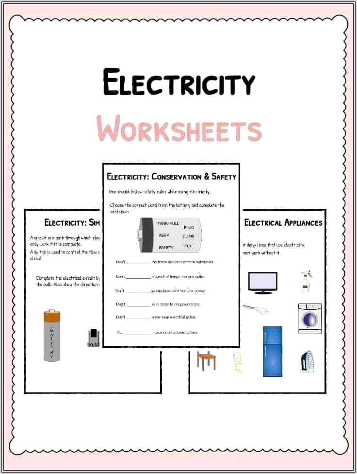 2nd Grade Electricity Worksheets
