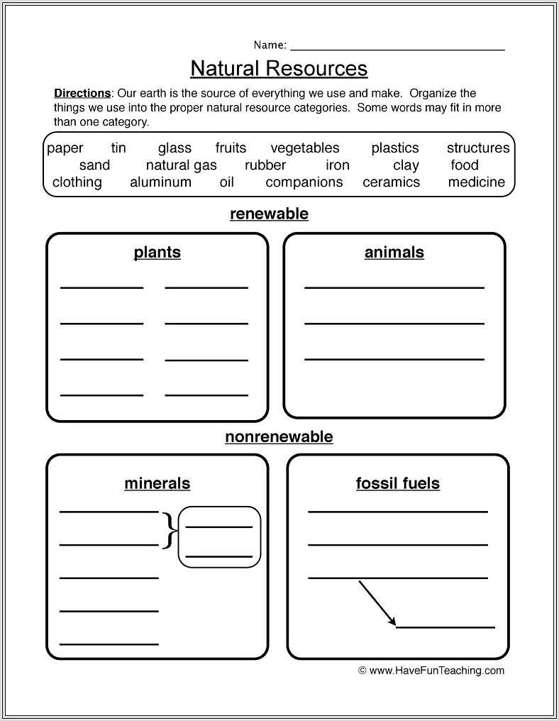 2nd Grade Environment Worksheets