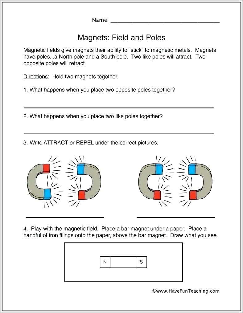 2nd Grade Magnets Worksheet