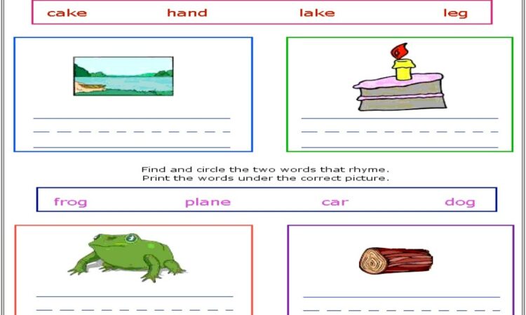 2nd Grade Rhyming Worksheet