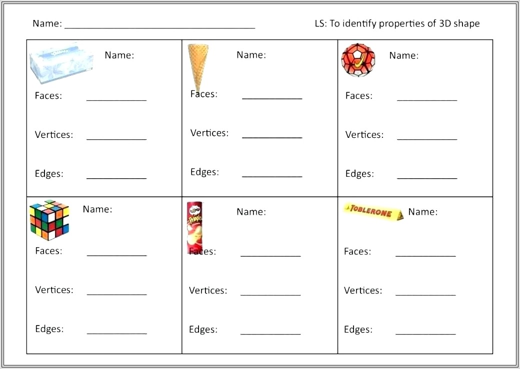 2nd Grade Vertices Worksheets