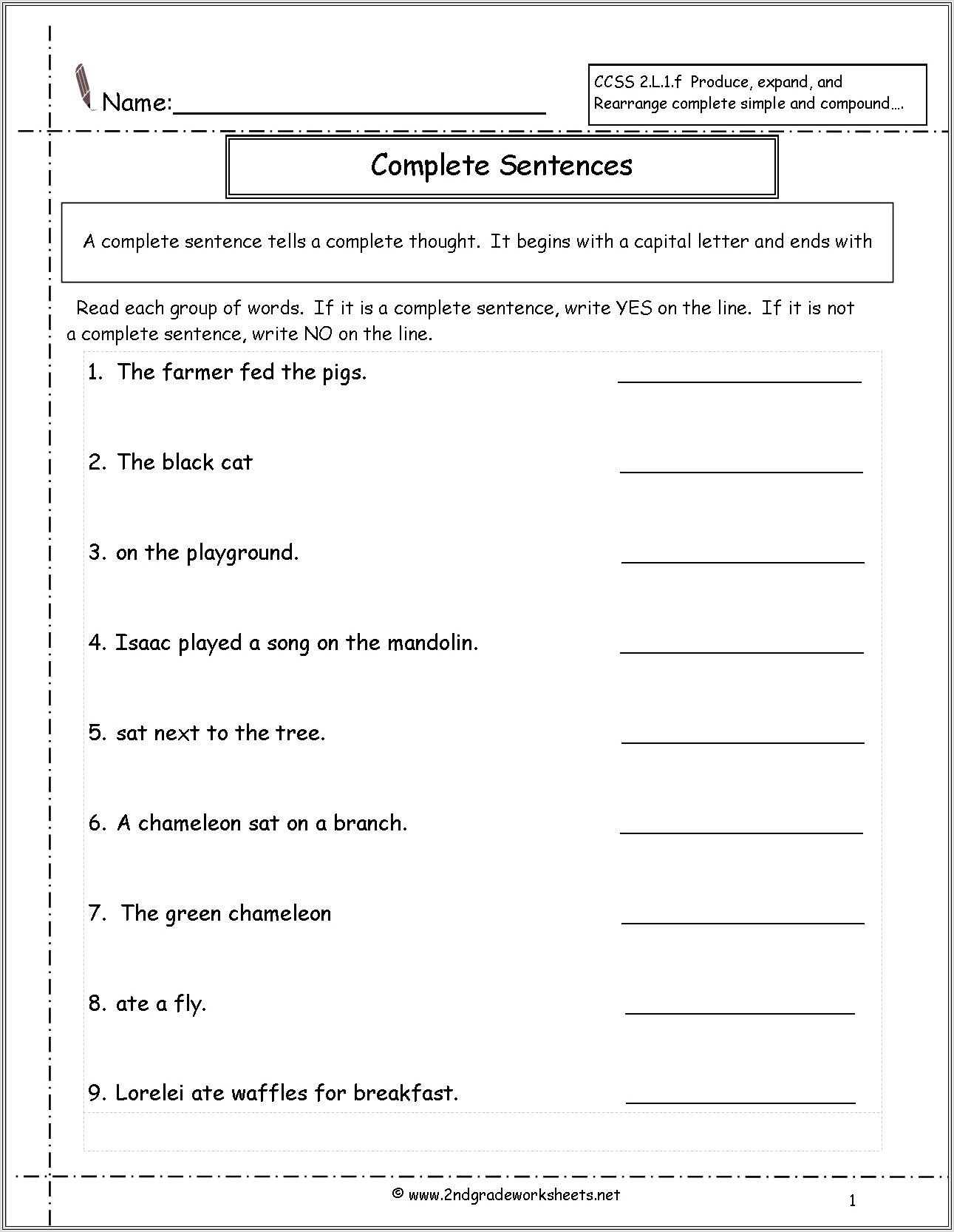 2nd Grade Worksheet On Subjects
