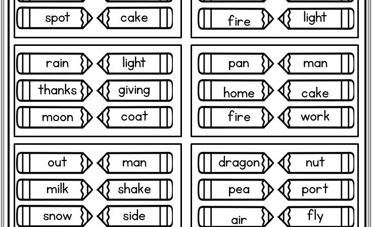 2nd Grade Worksheets Compound Words