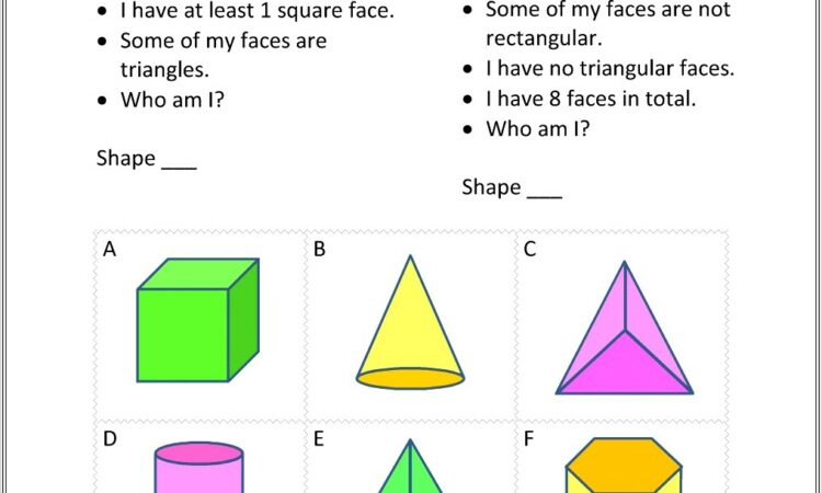 2nd Grade Worksheets Geometry