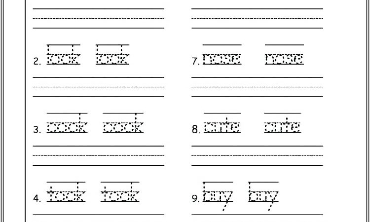 3 Times Each Worksheet