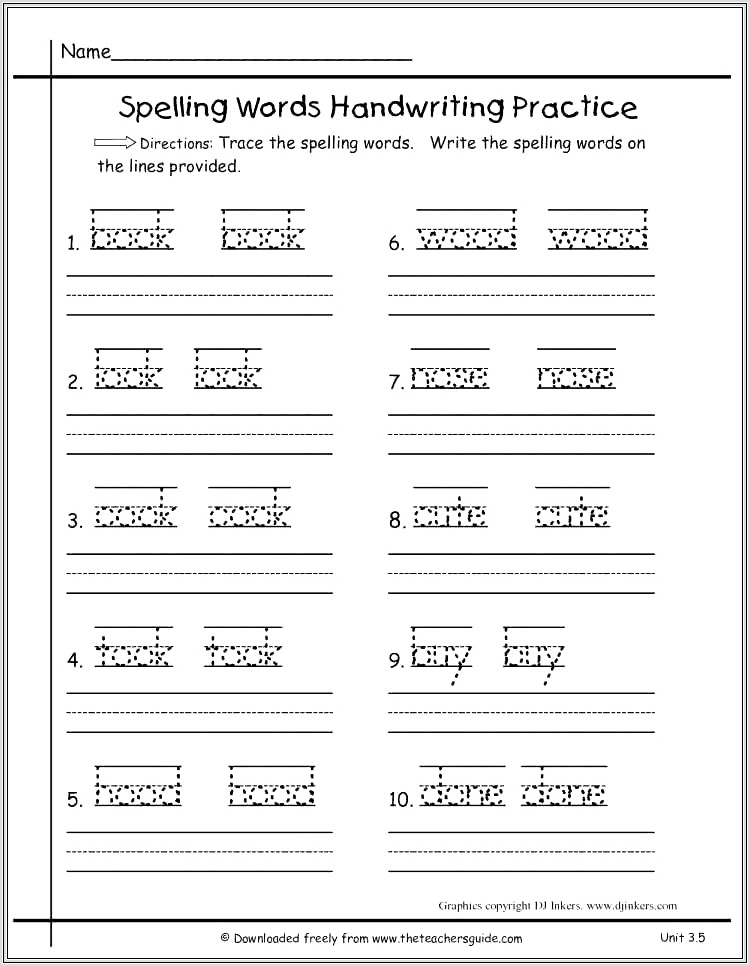 3 Times Each Worksheet