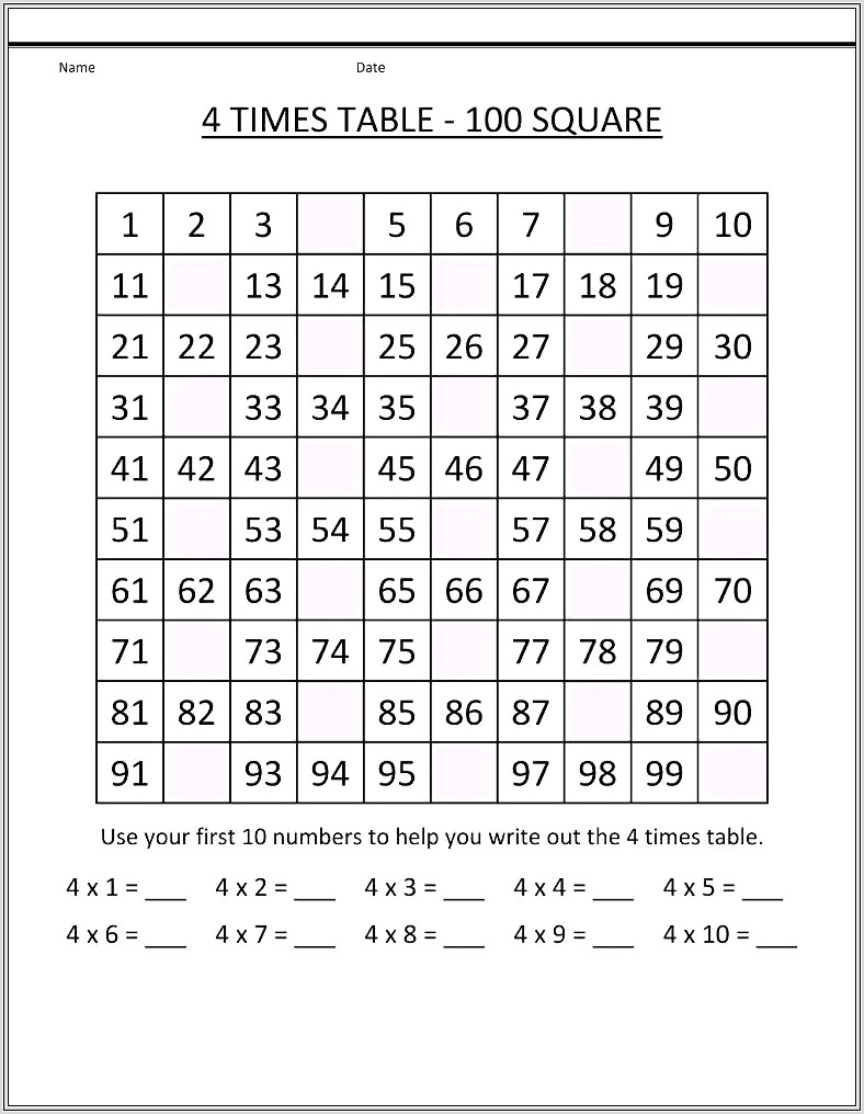 3 Times Table Activity Worksheet