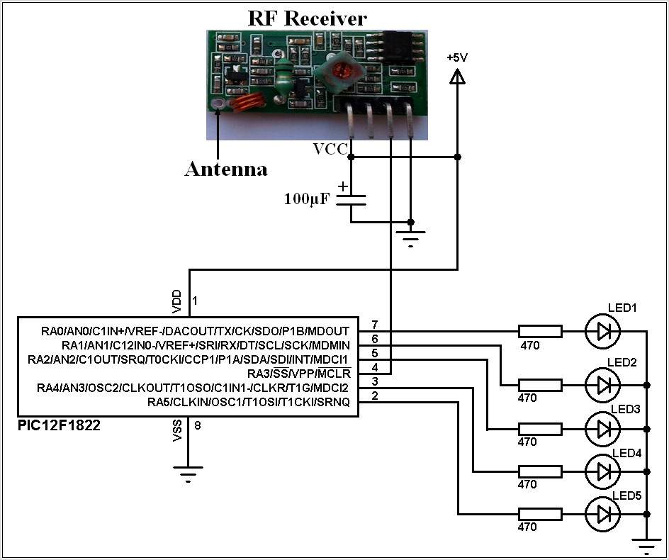 315mhz Rf Transmitter And Receiver Circuit Diagram