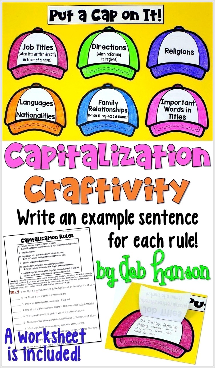 3rd Grade Capitalization Worksheet
