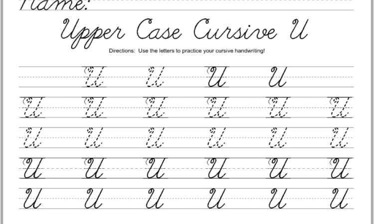 3rd Grade Cursive Worksheet