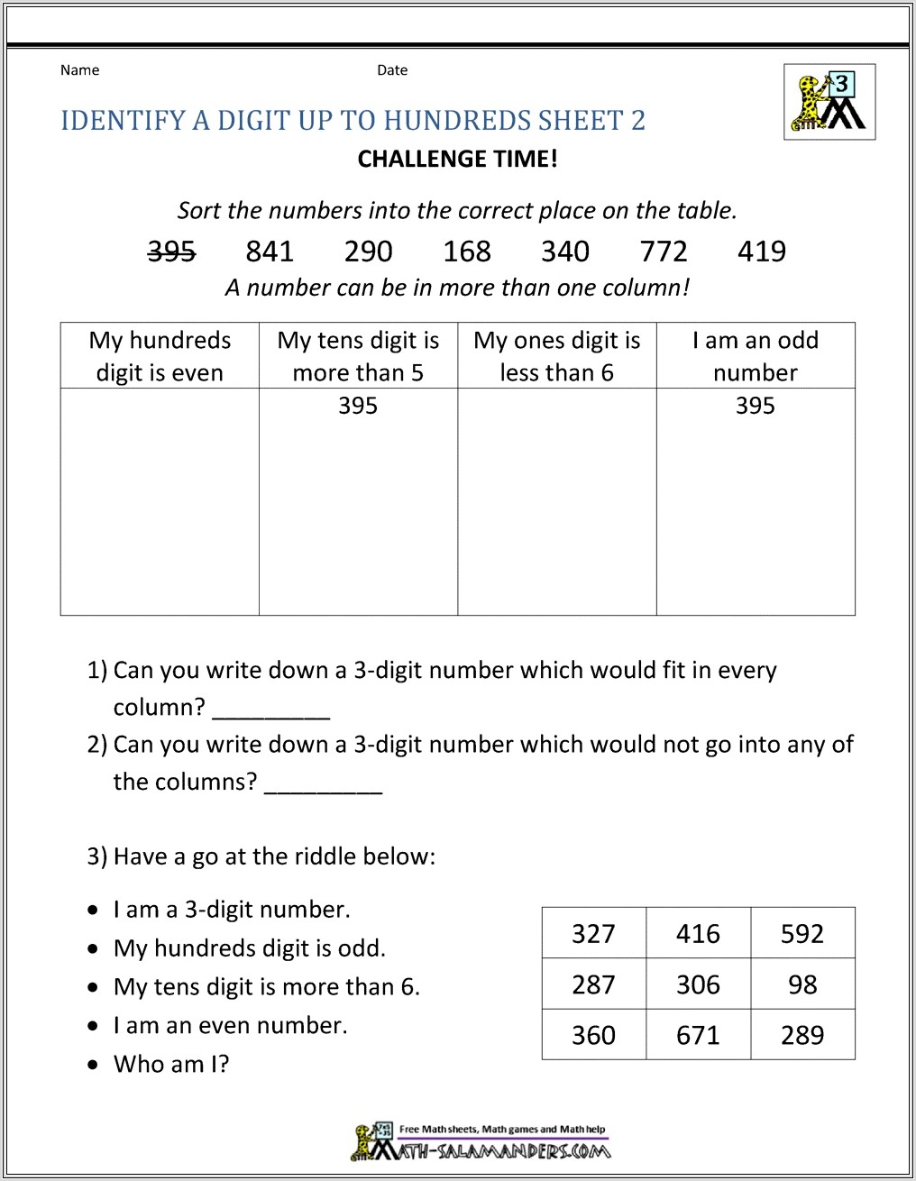 3rd Grade Get To Know You Worksheet