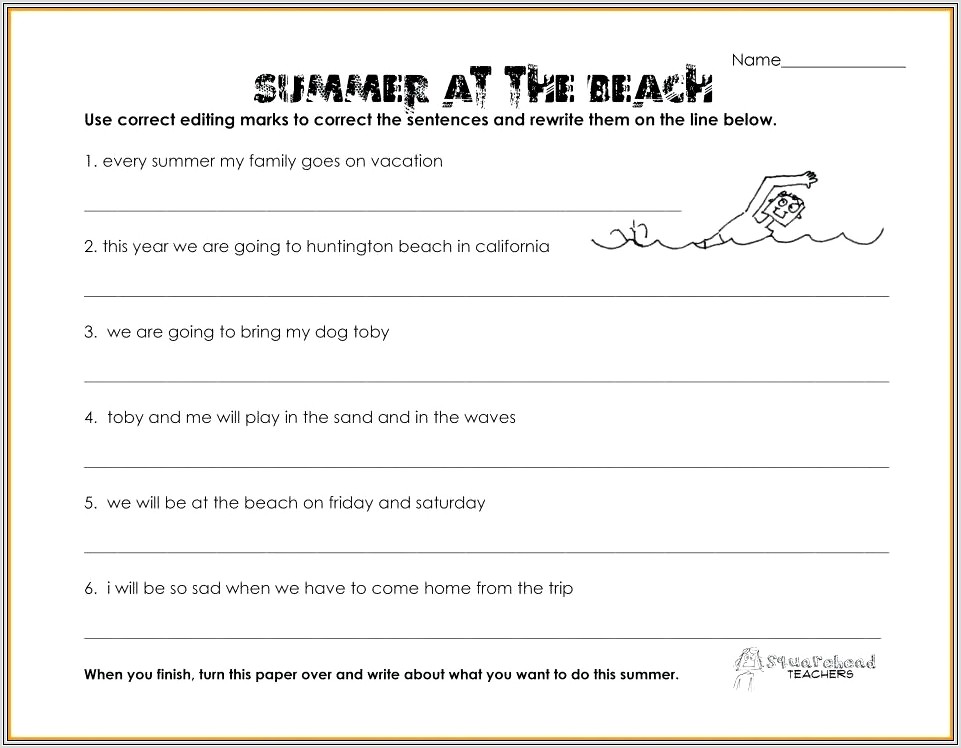 3rd Grade Grammar Free Printable Worksheets