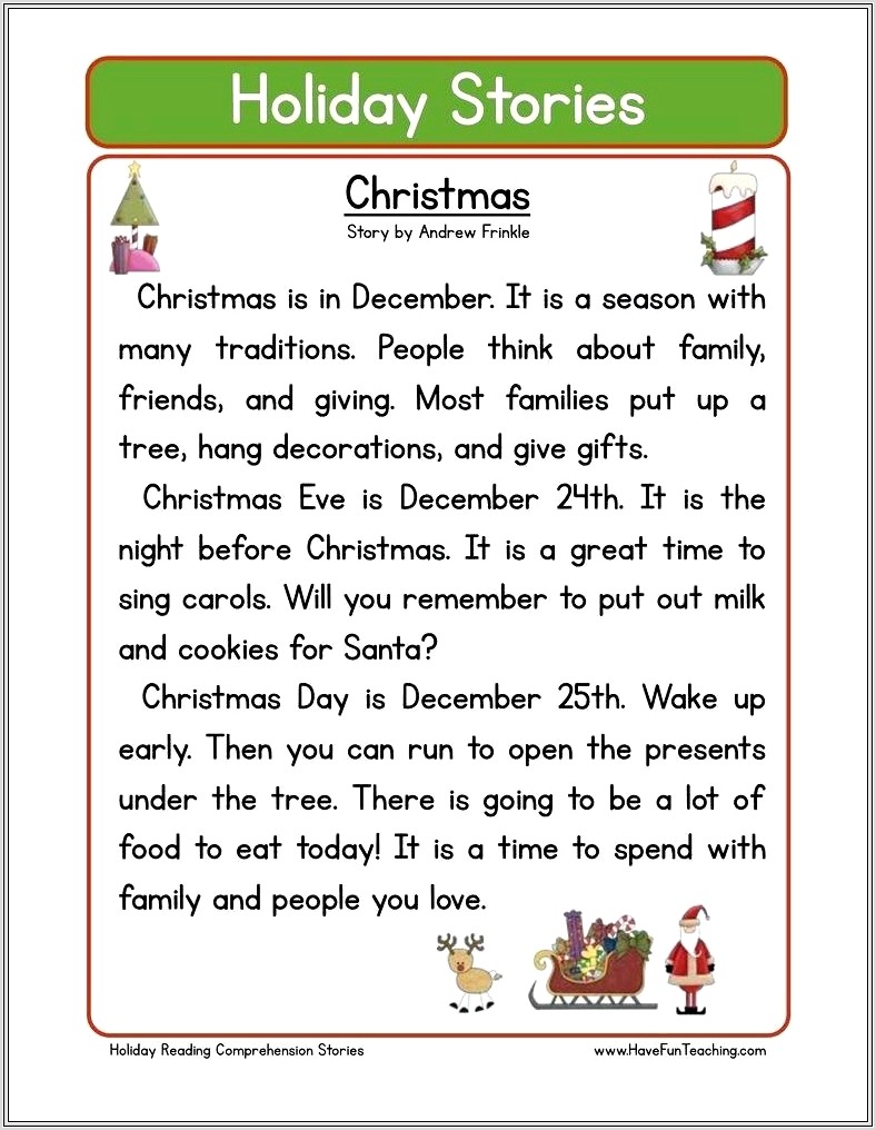 3rd Grade Holiday Worksheets