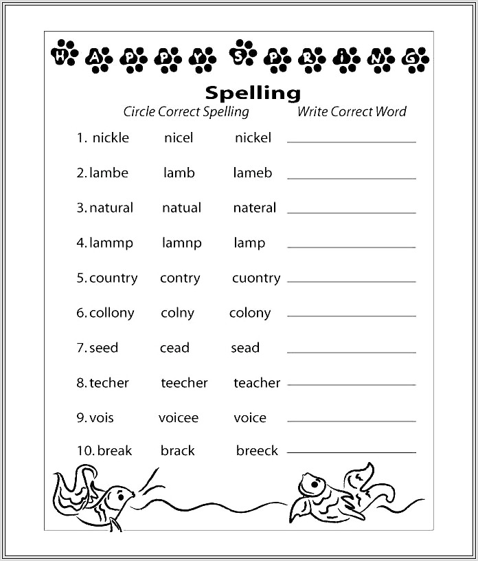 3rd Grade Language Arts Printable Worksheets
