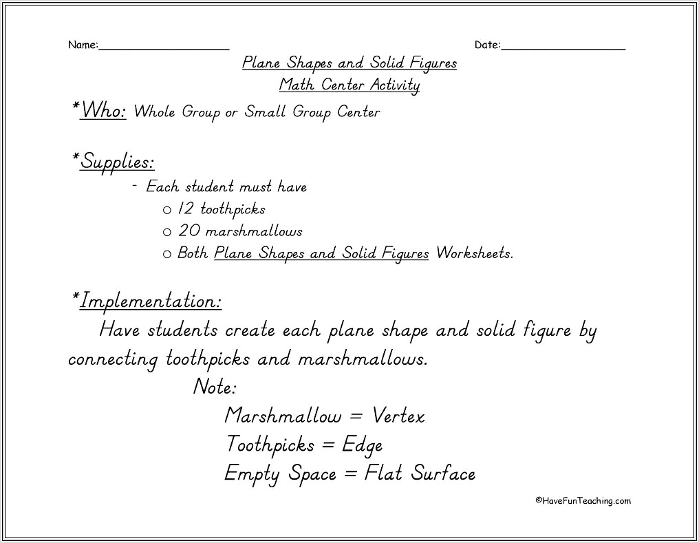 3rd Grade Polygon Worksheet