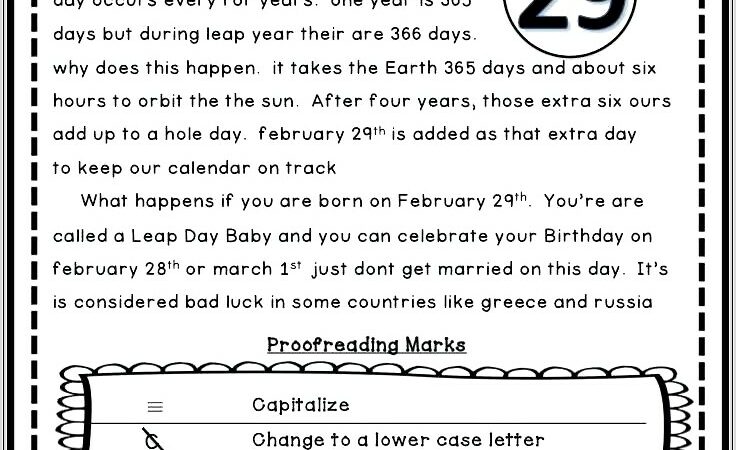 3rd Grade Proofreading Worksheet