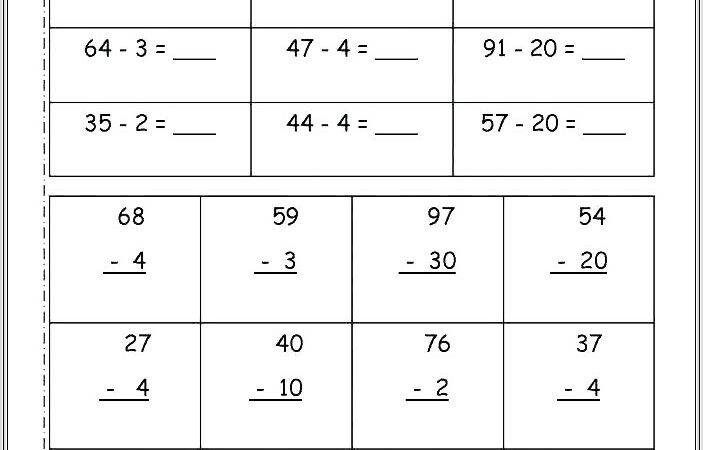 3rd Grade Subtraction Worksheets With Regrouping