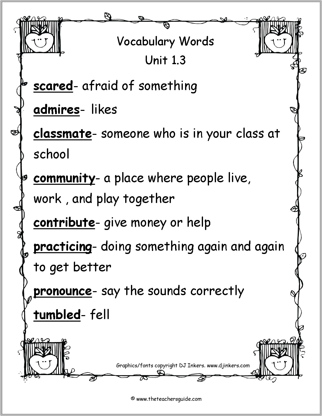 3rd Grade Worksheets Antonyms