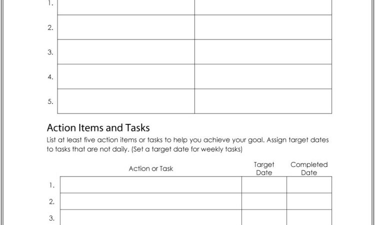 48 Days Goal Setting Worksheet