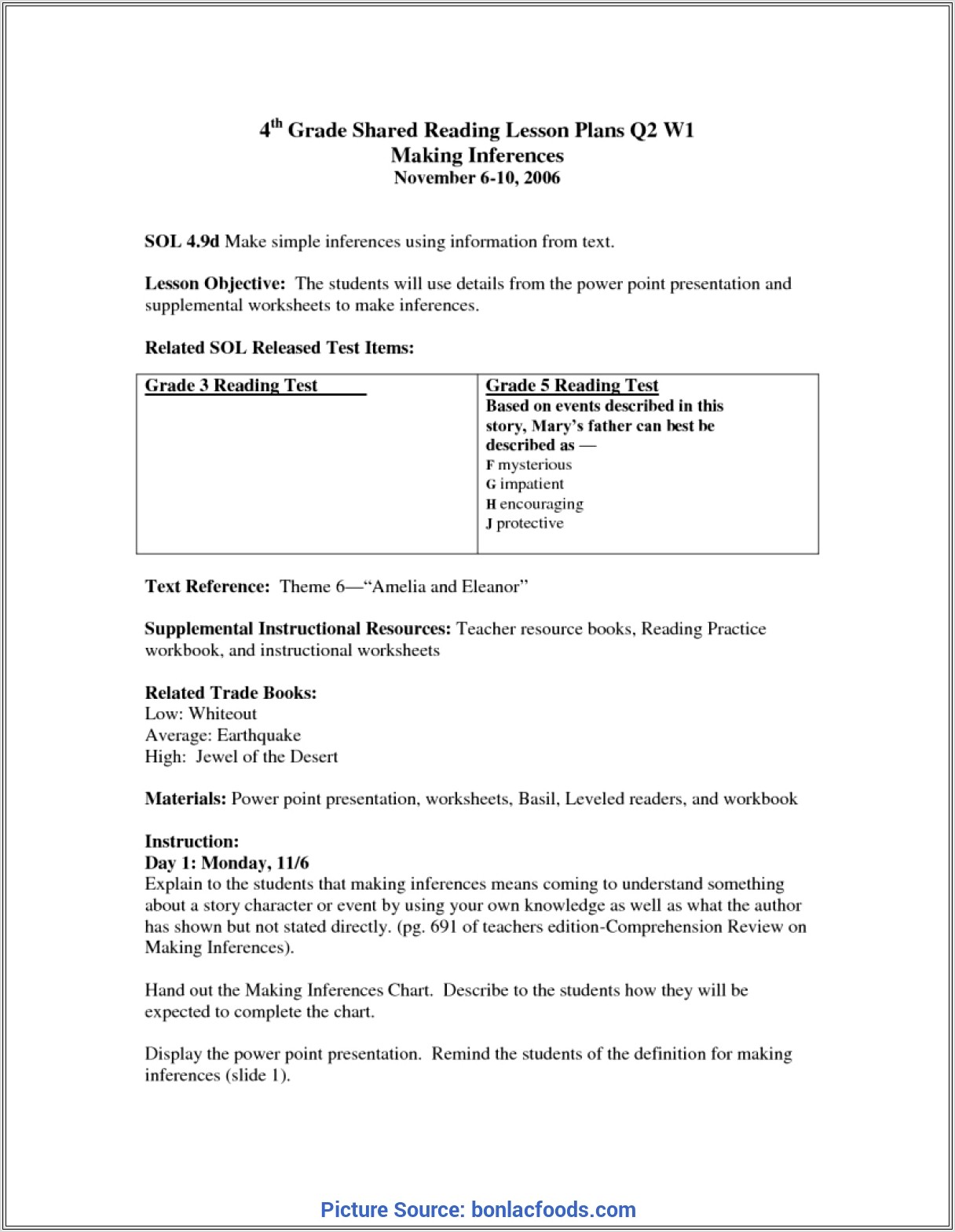 4th Grade Worksheets For Reading