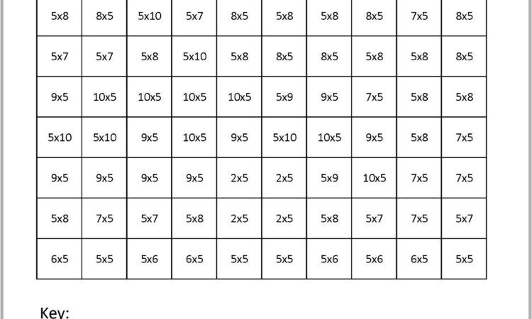 5 Times Table Worksheet Printable