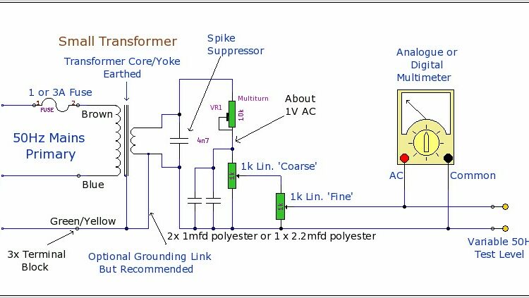 50hz Sine Wave Oscillator Circuit Diagram