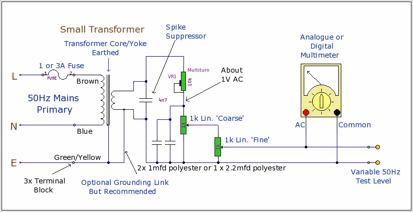 50hz Sine Wave Oscillator Circuit Diagram