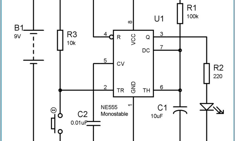 555 Timer Circuit Diagram