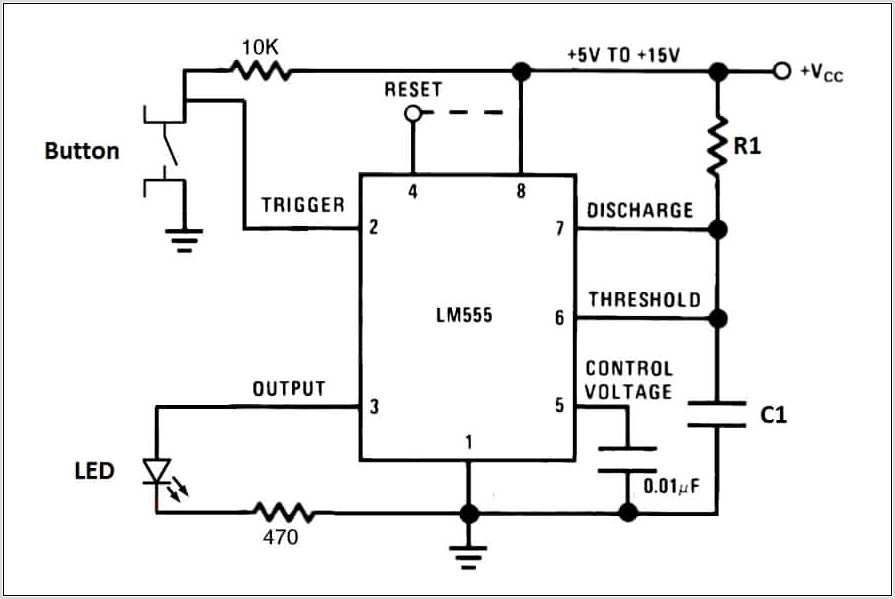 555 Timer Circuit Diagram With Potentiometer