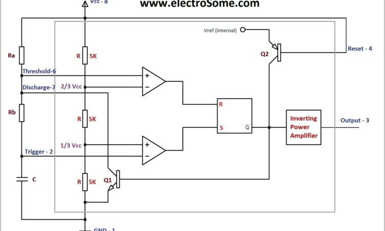 555 Timer Monostable Circuit Diagram