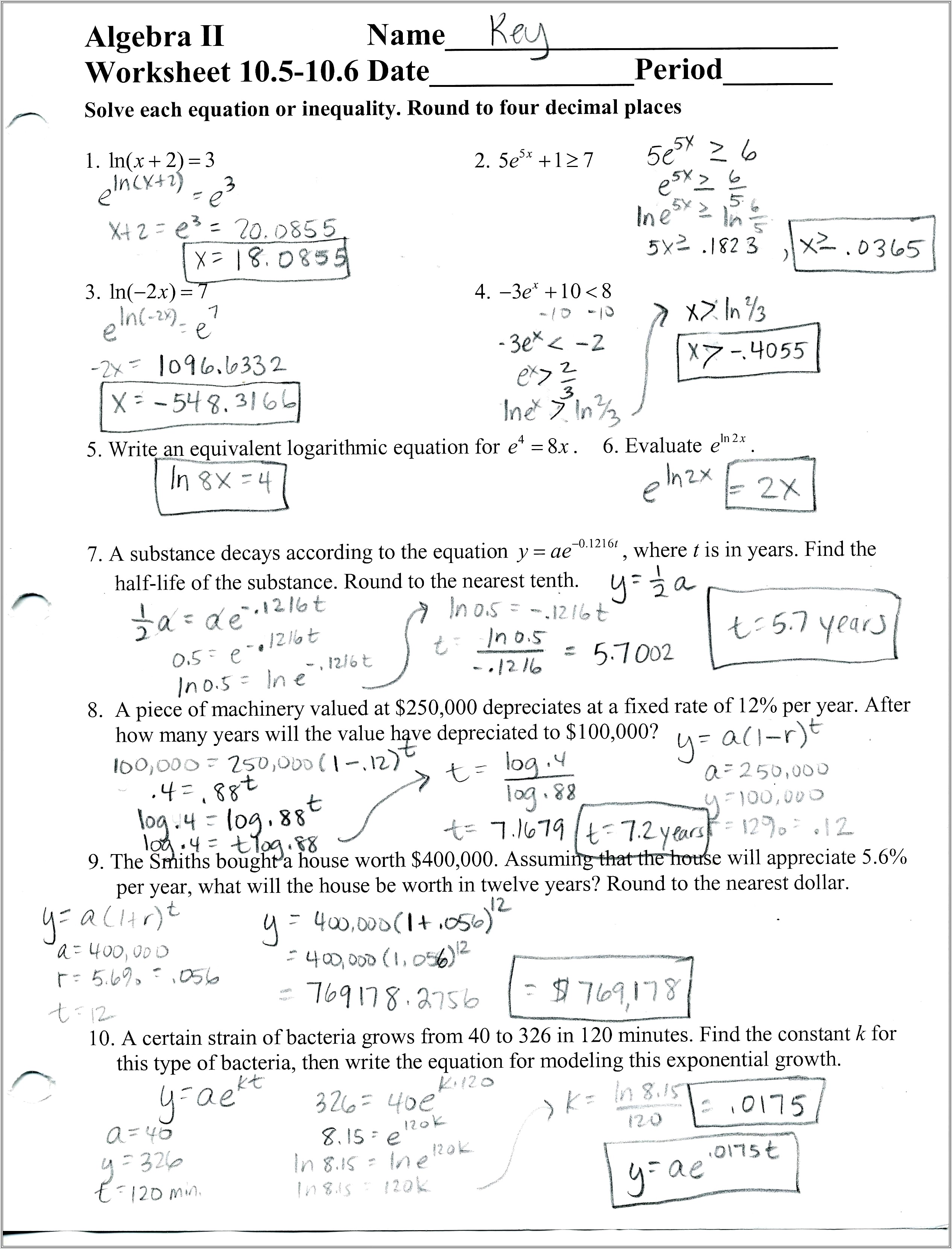 5th Grade Math Worksheet Review