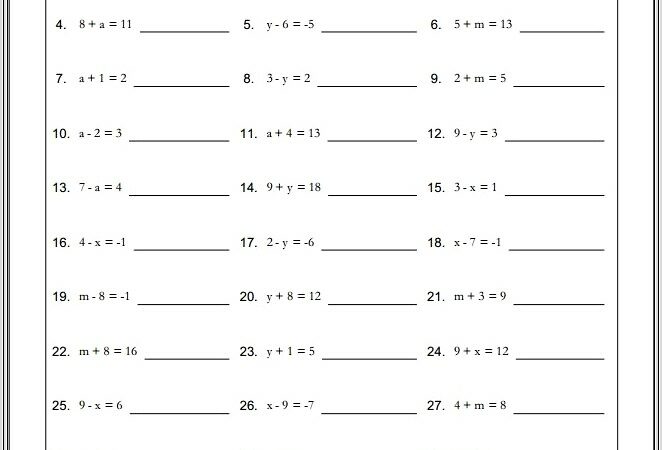 5th Grade Math Worksheets Beginners