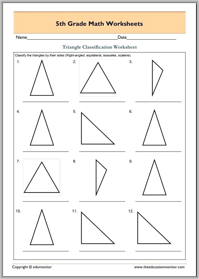5th Grade Math Worksheets Geometry